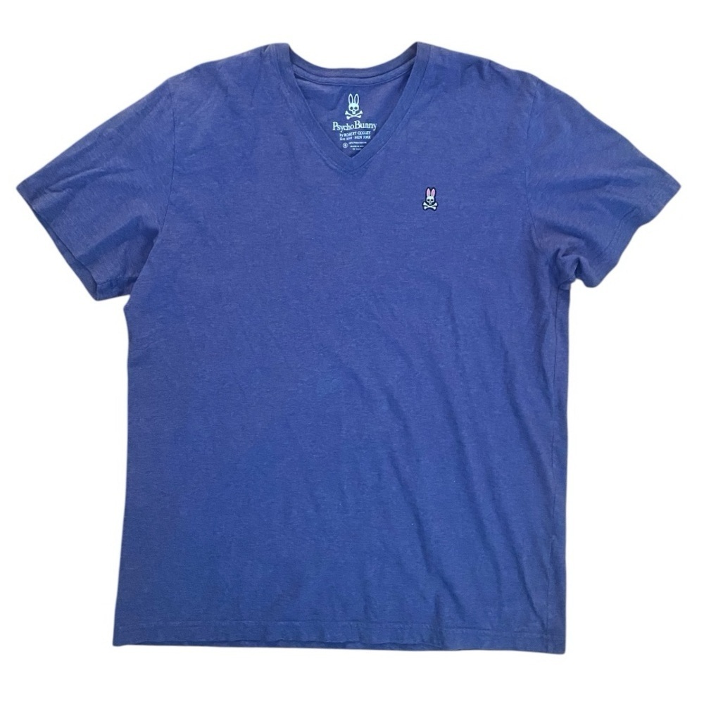 Psycho Bunny Purple Men's V Neck Shirt